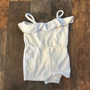 Janie and Jack White Terrycloth Baby Romper